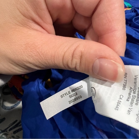 J.Crew Square Neck Midi Dress Blue Tropical Floral Resort - Picture 10 of 11